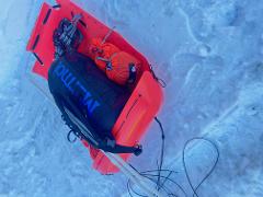 Sled  Backcountry / Expedition - Pulk With Harness  60″ L x 20″ W x 8″ H, and is 36″ W when rolled.  