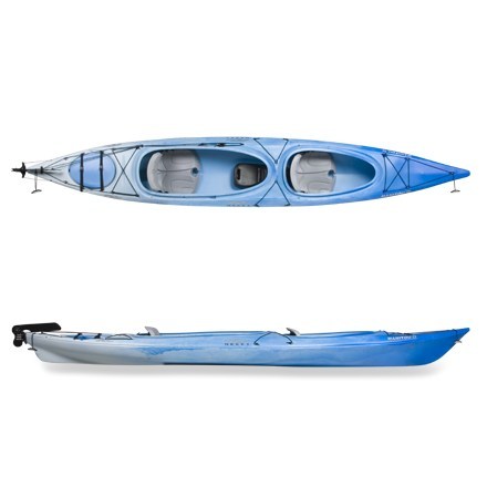 Kayak - Ocean Tandem - Manitou Model (3rd Seat for Child in rear cockpit)  Sprayskirts, Paddles, PFD, Throwbag, Bilge Pump