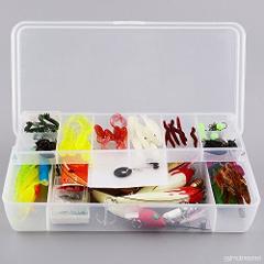 Tackle Pack Salmon- Plano box., hooks, flies, beads, yarn, weights, swivels 