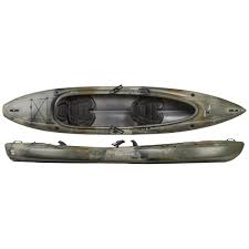 Canoe - Kayak Tandem  Hybrid - (With/ Fishing Rod Holders) includes paddles, pfds, bilge pump