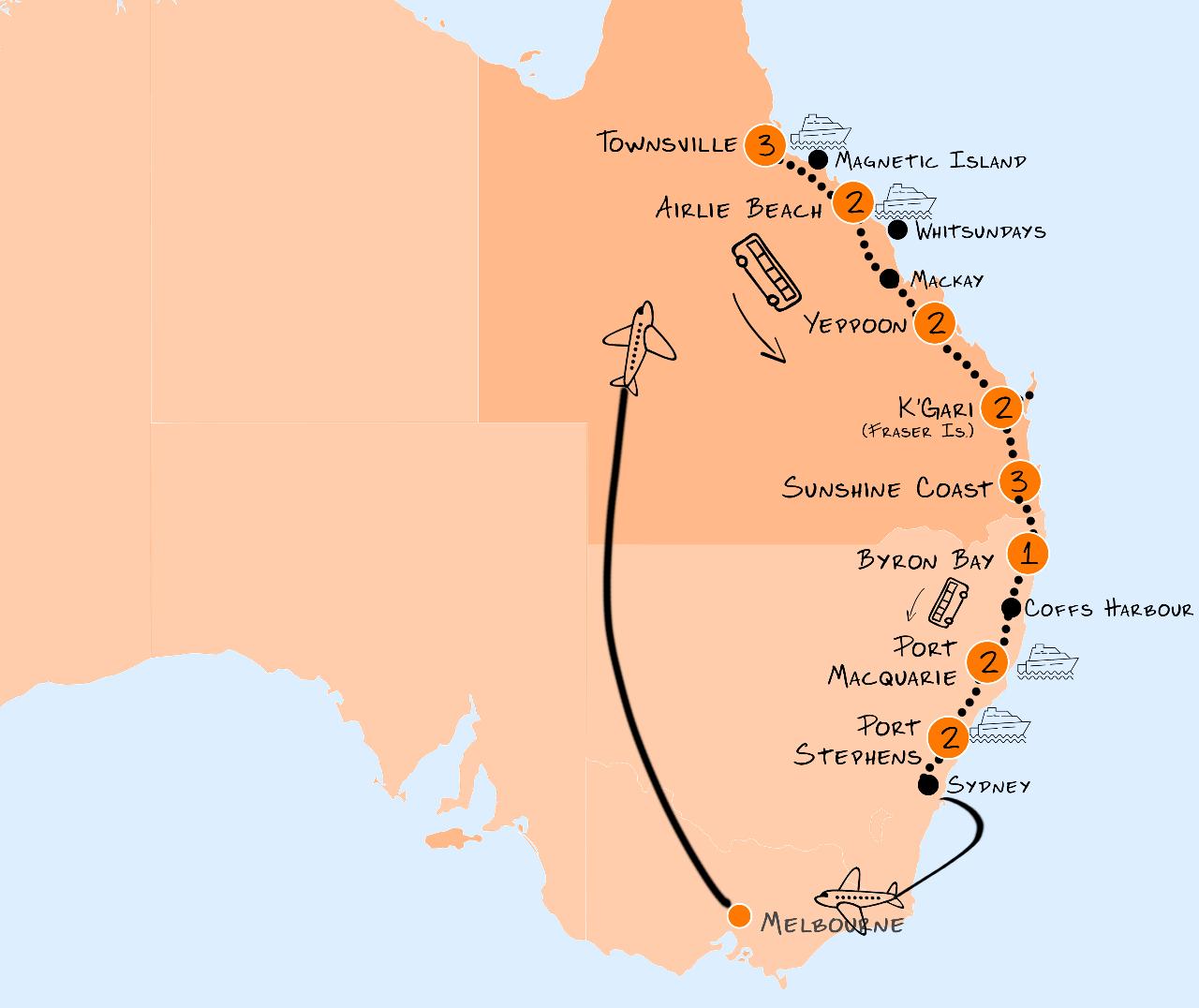 2024 Australian East Coast Splendours - Cancelled 