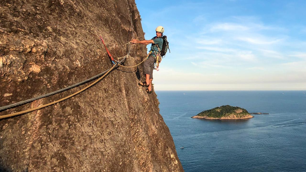 Rock climbing on Sugarloaf: Via Ferrata CEPI