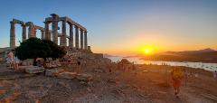 Temple of Poseidon and Cape Sounion Sunset semiprivate  tour with audio guide in 6 Languages