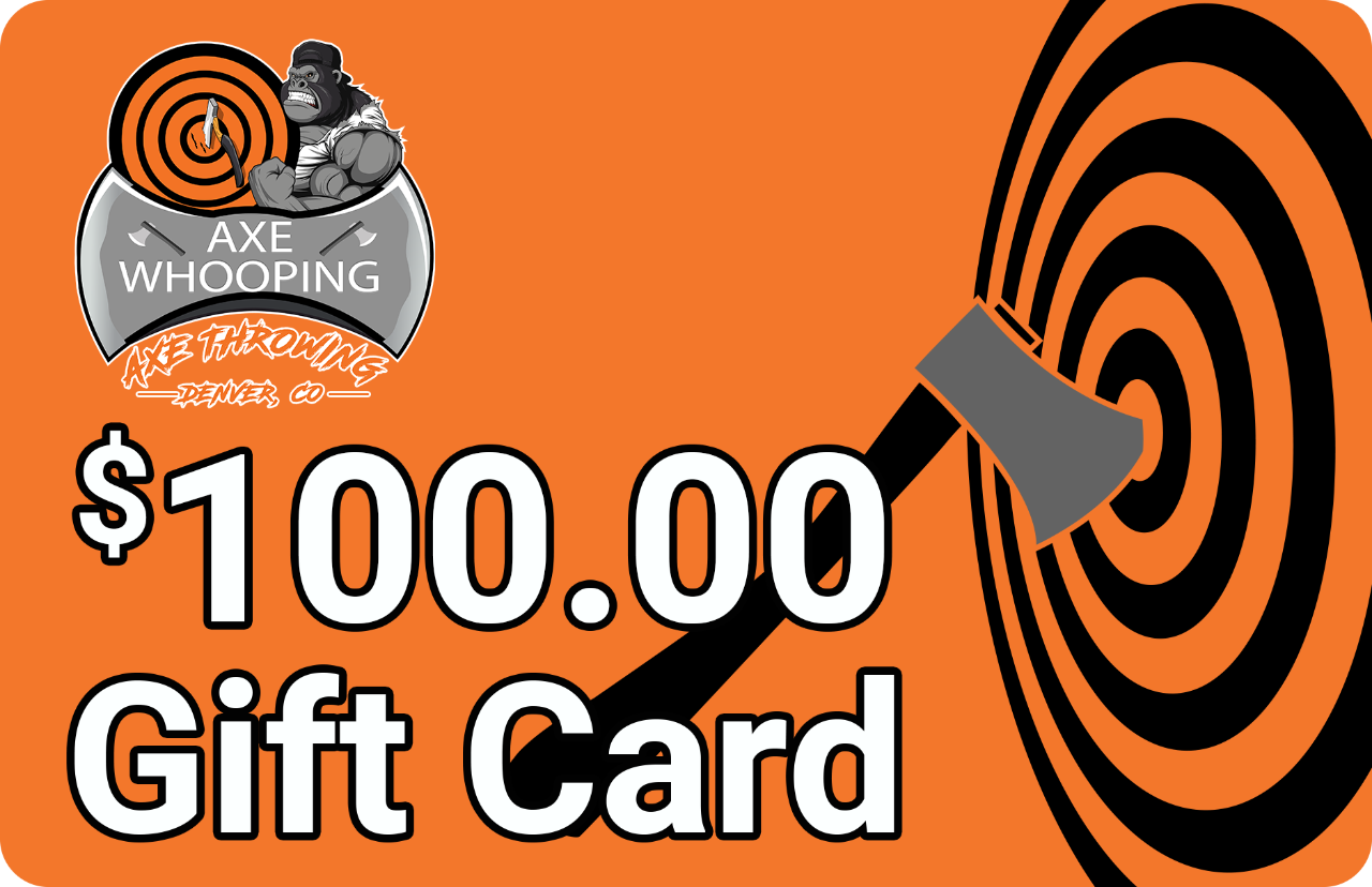 $100 Gift Certificate for Pre-Booked Axe Throwing