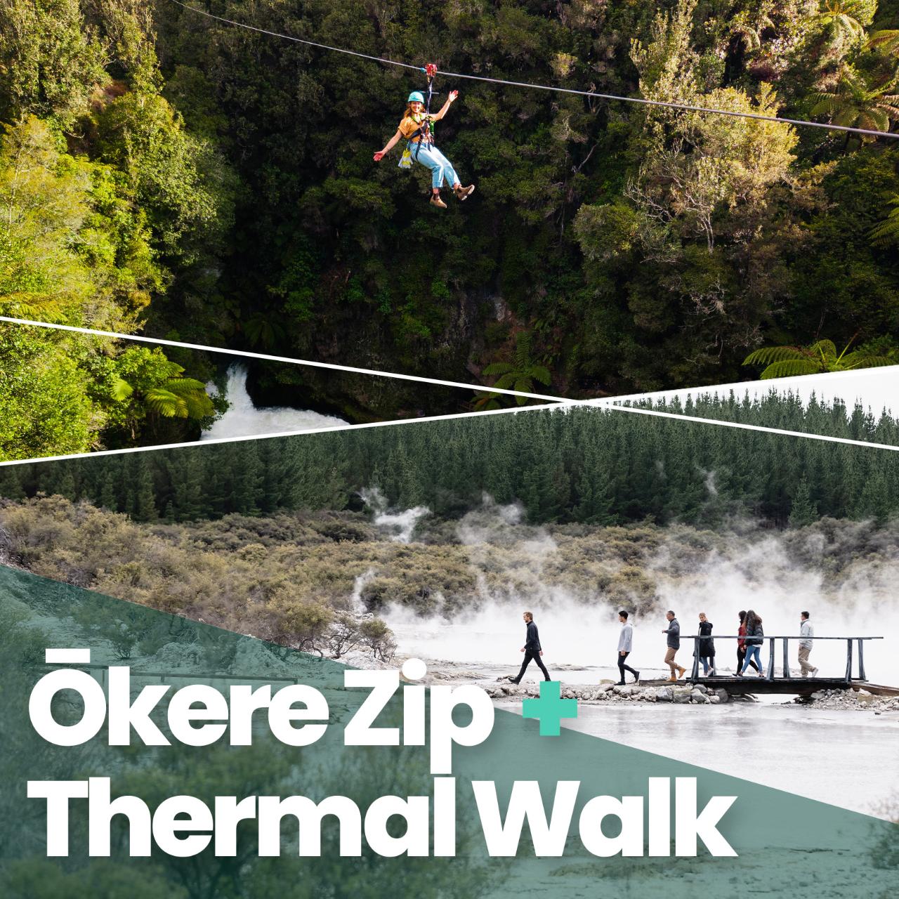 Ōkere Zip + Geothermal Walk 