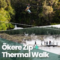 Ōkere Zip + Geothermal Walk 