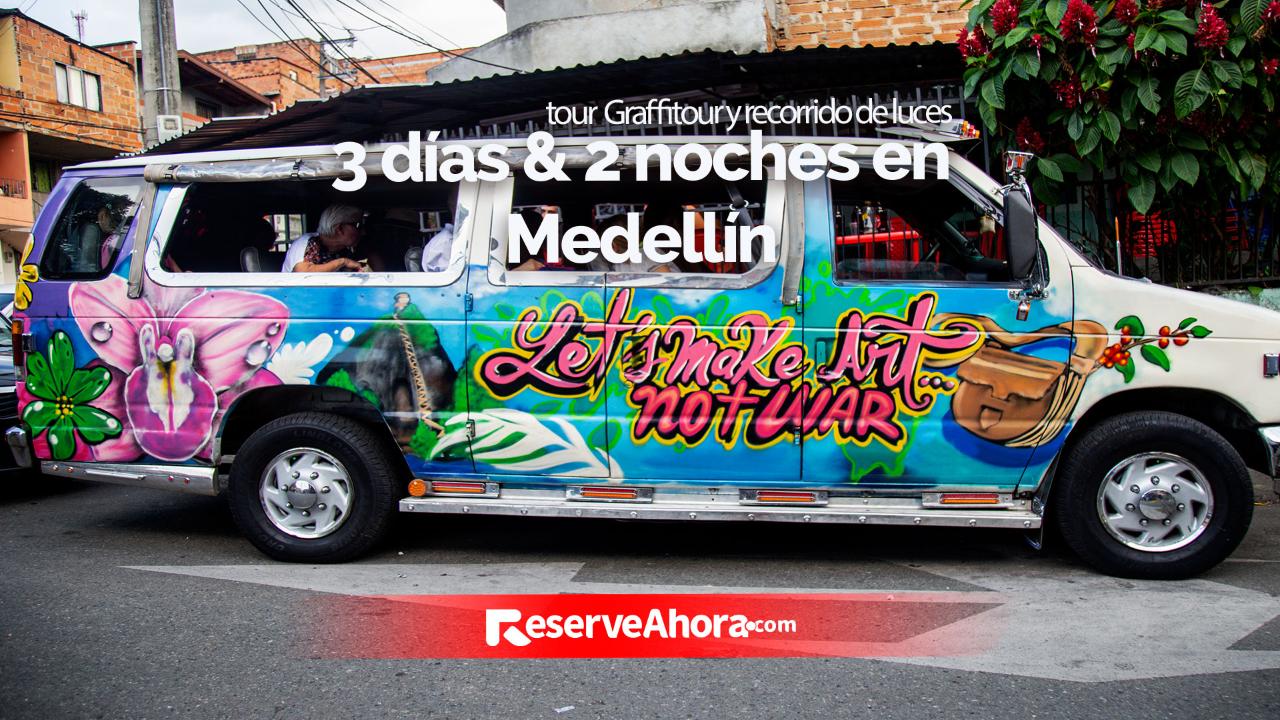 3 días & 2 noches Hotel Bolivariana Plaza - Graffitour y recorrido de luces