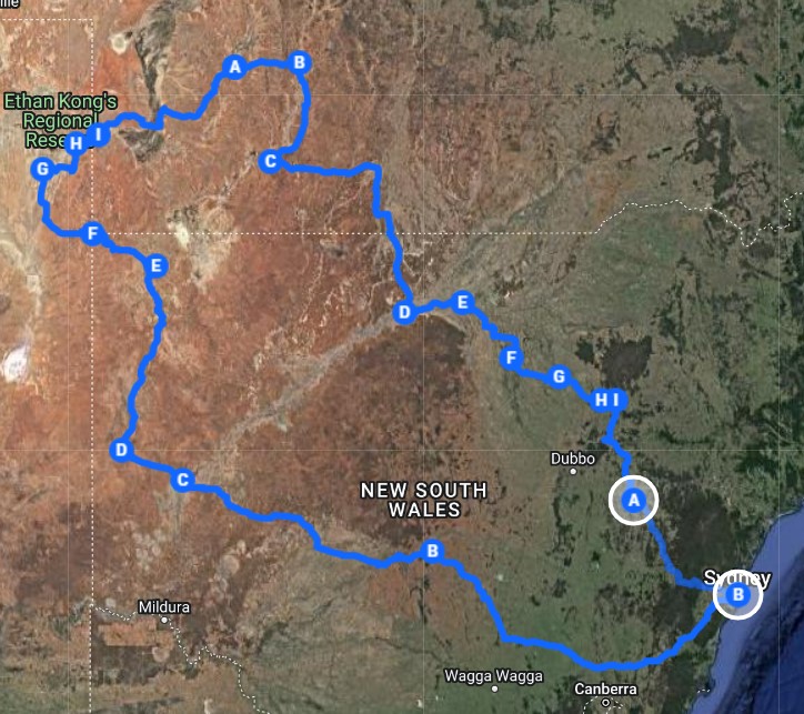 Cameron Corner Dig Tree Dinosaurs Macquarie Marshes Menindee Broken