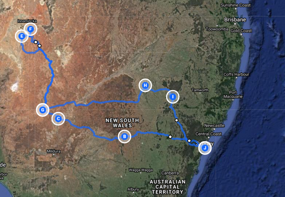 10 Days Cameron Corner Country Macquarie Marshes Menindee Lakes Broken Hill Tibooburra Darling River NSW Outback Tour