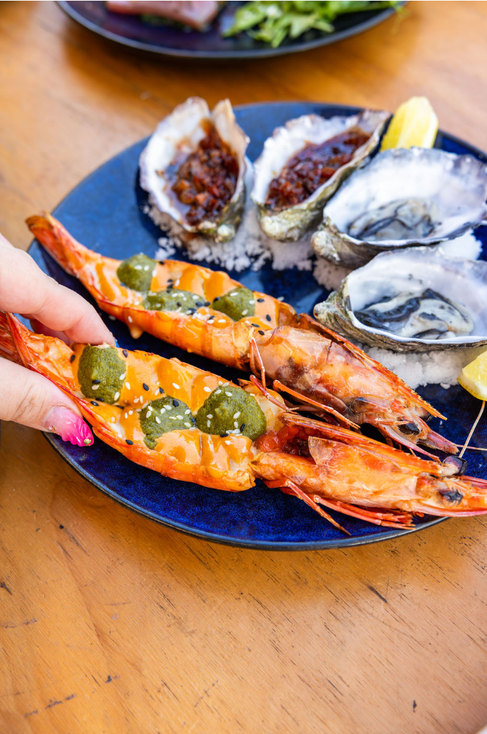 Seafood Dinner for Two with a bottle of Wine