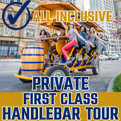 First Class - Private HandleBar Tour (All-Inclusive Food and Drink Included!)