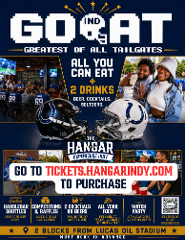 GO TO Tickets.HangarIndy.com to Purchase Tickets - Colts Game Day Tailgate & Watch Party (clickable link inside)