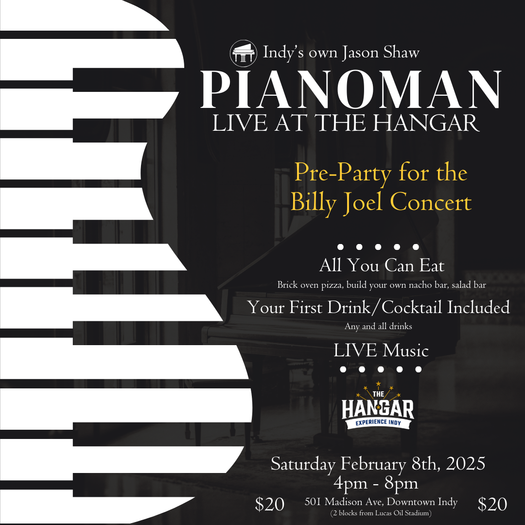 PianoMan (Billy Joel Pre-Party) @ The Hangar (LIVE Music, Food & Drink INCLUDED)