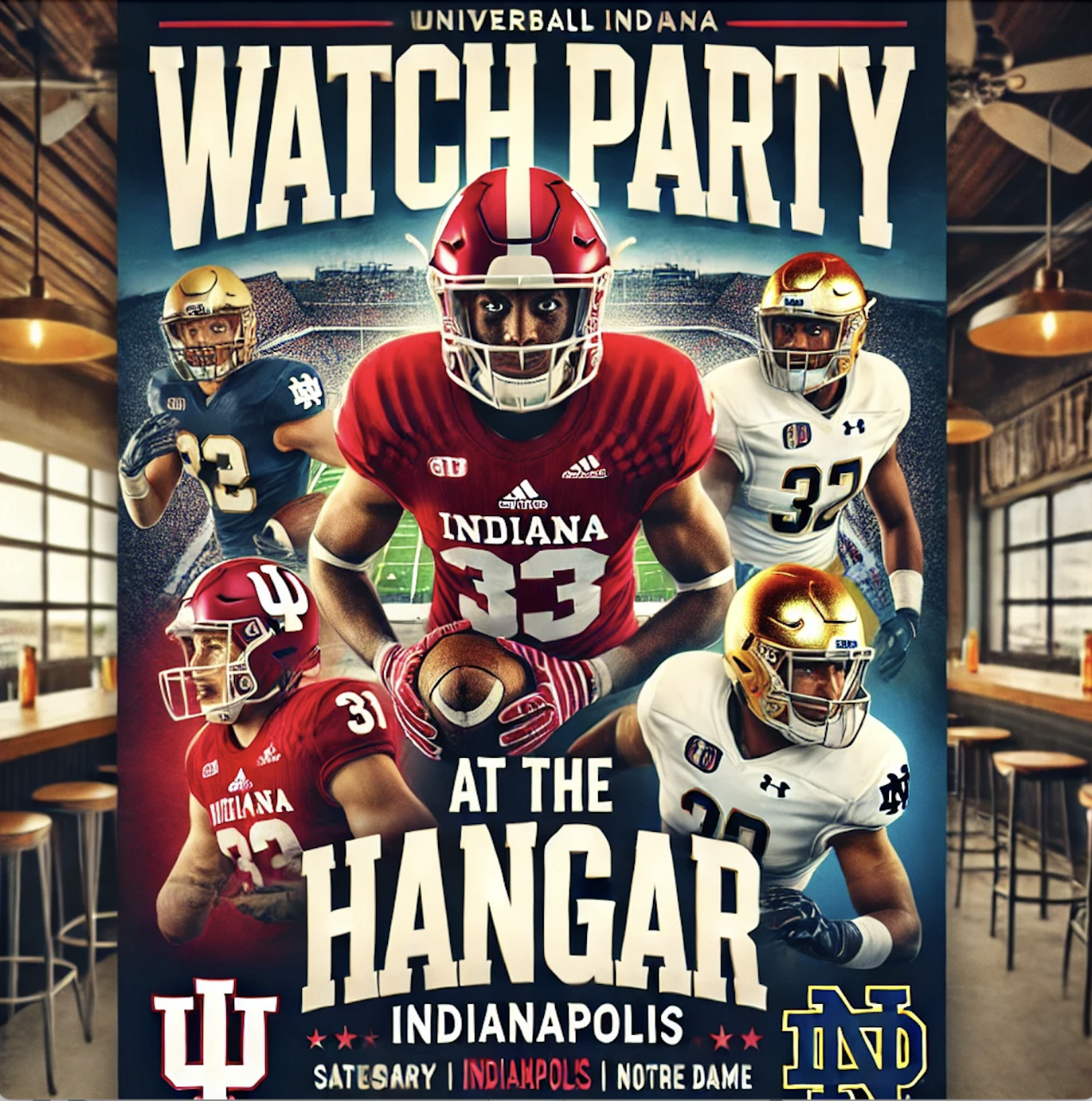 All-Inclusive Indiana vs. Notre Dame Watch Party @ The Hangar (Drinks & food INCLUDED)