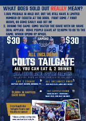 All-Inclusive Colts Tailgate @ The Hangar (HandleBar Tour, Drinks & food INCLUDED)