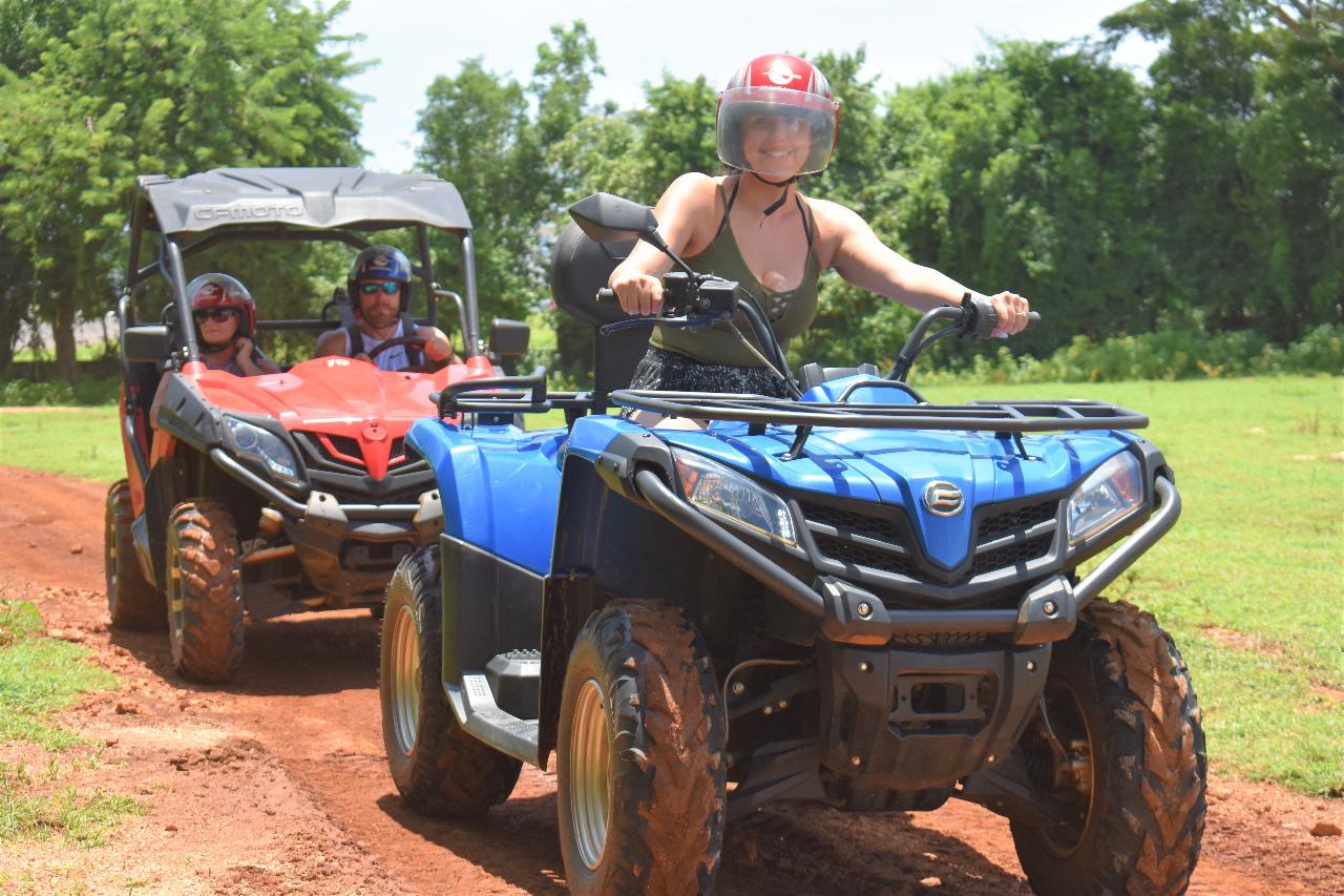 Negril Early_7AM Push Kart + Zipline + ATV Jamwest Motorsports and