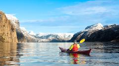 Winter Kayaking Adventure on Lysefjord