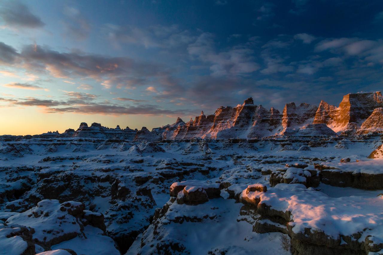 Badlands National Park Winter Wonderland