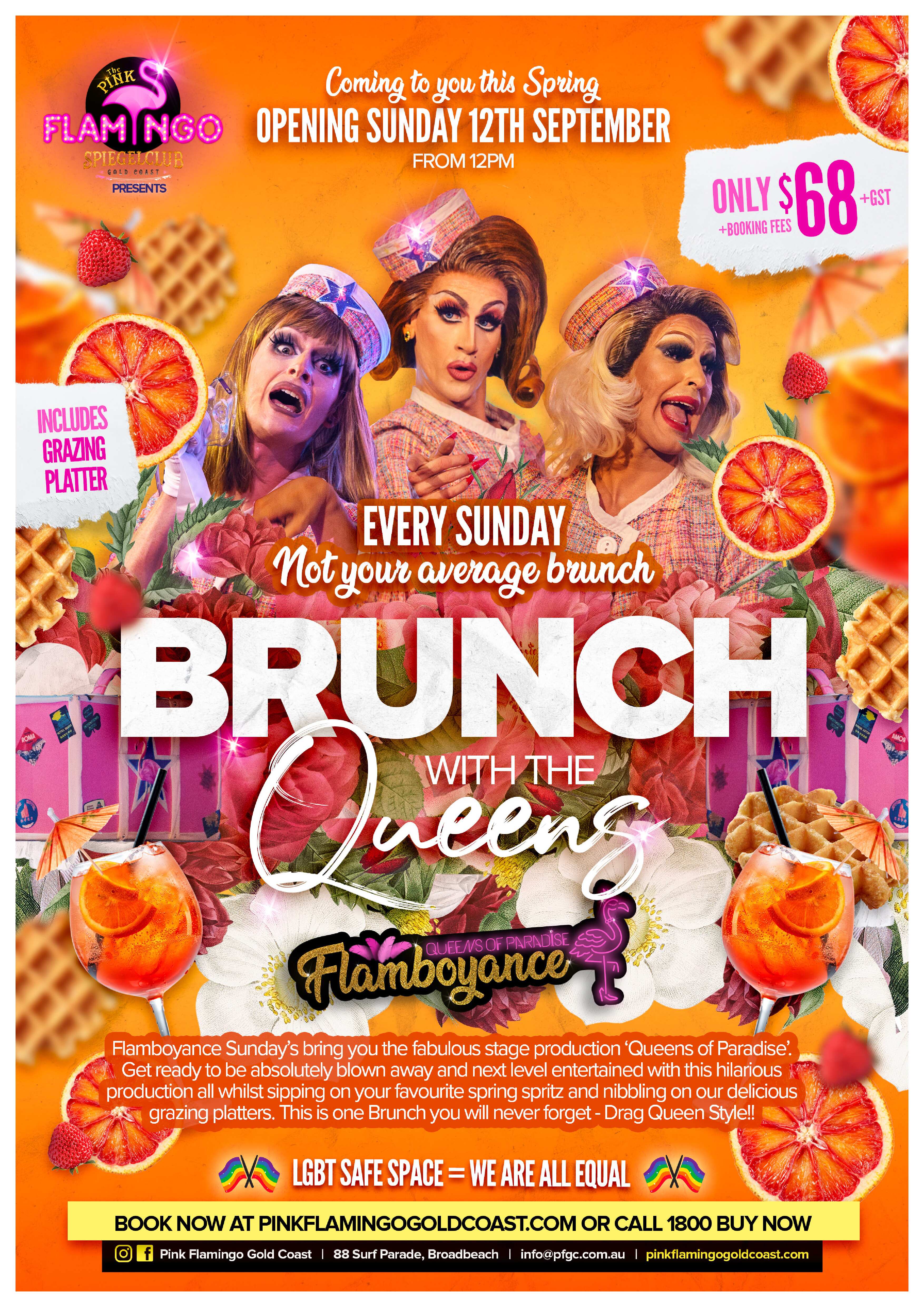 brunch-with-the-queens-standing-ticket-pink-flamingo-spiegelclub