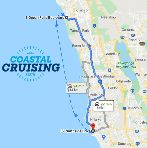 The OC Run ( Mindarie to Sorrento ) Shuttle - Coastal Cruising Perth