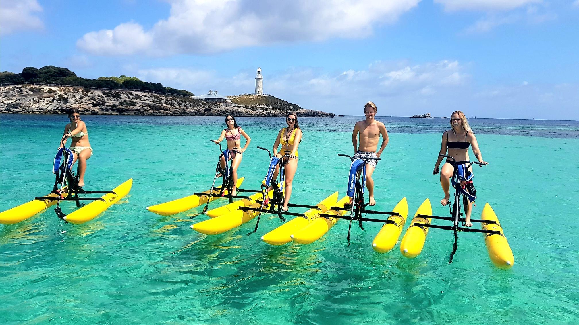 Guided Waterbike Ride to PInky Beach