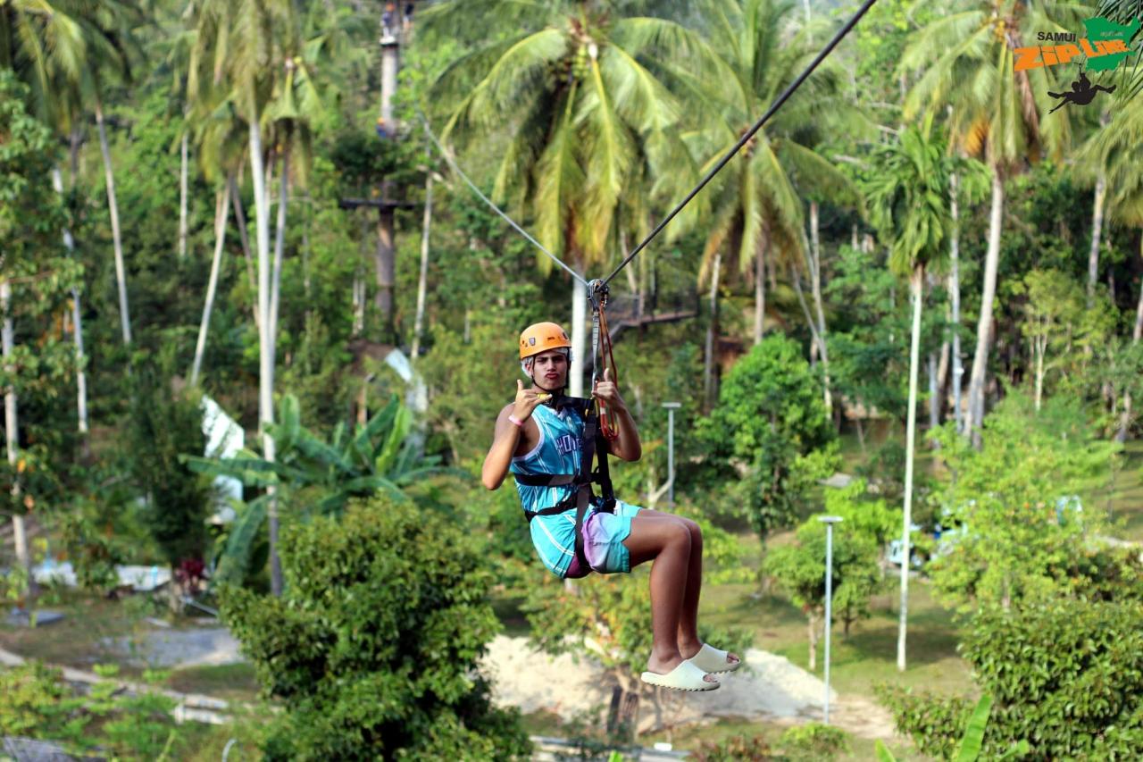  Samui Zipline Lipa Noi 250m Program B