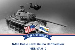 NAUI Basic Level Scuba Certification NES-VA010