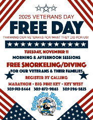 Veterans Day Free Day Snorkel Trip - Key West