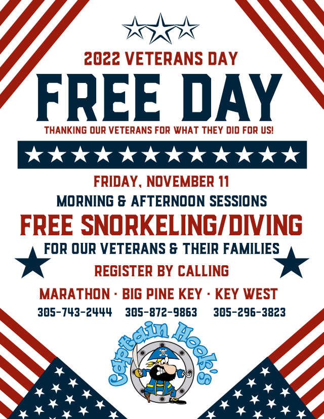 Veterans Day Snorkel & Dive Trip - Big Pine Key