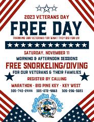 Veterans Day Free Day Dive Trip - Big Pine Key