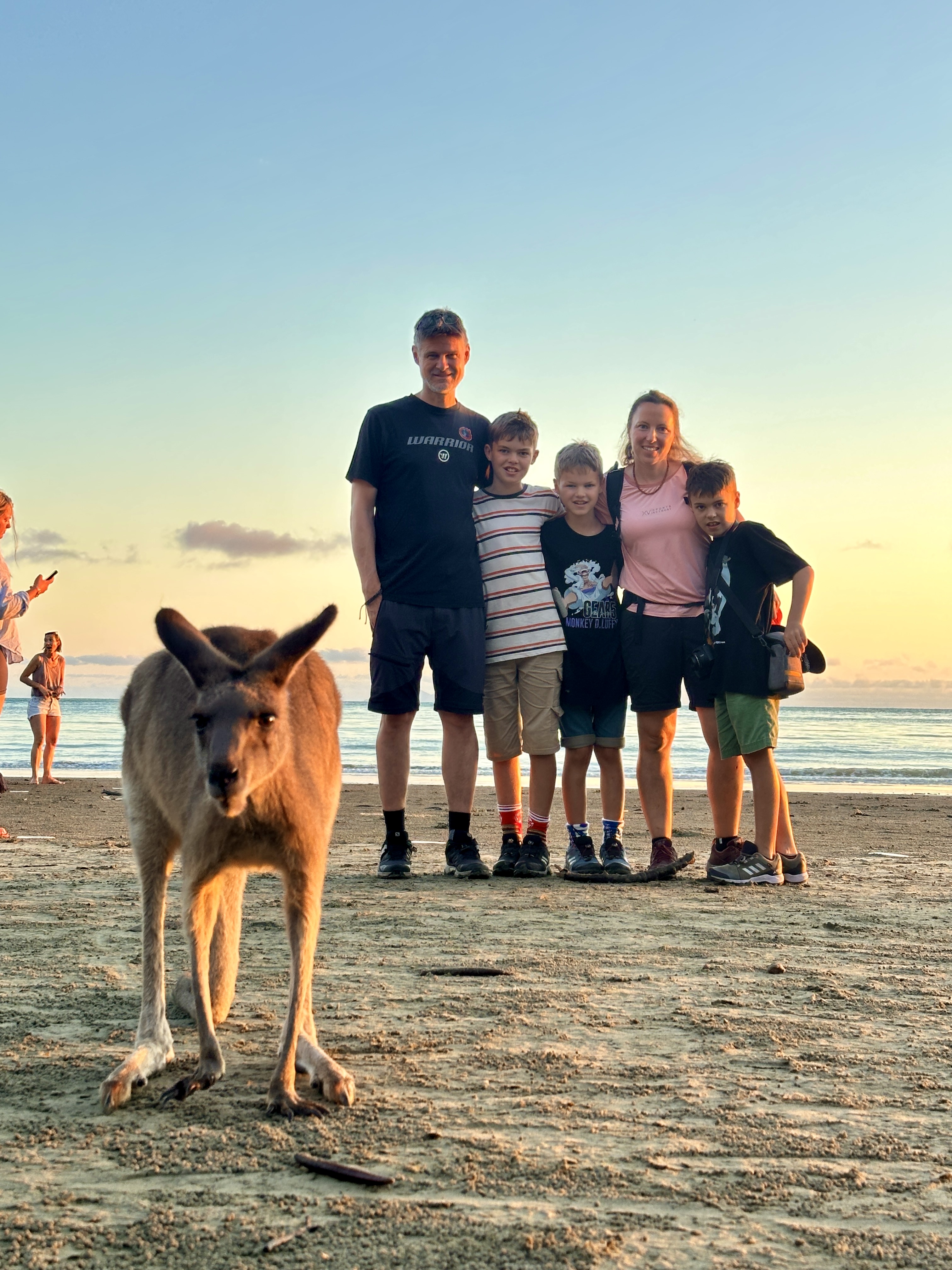 Beach Sunrise with the Wallabies