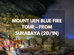Mount Ijen Blue Fire Tour – From Surabaya (2D/1N)