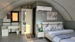Overnight Desert Camping in Platinum Pod with with AC, Private Toilet & Shower