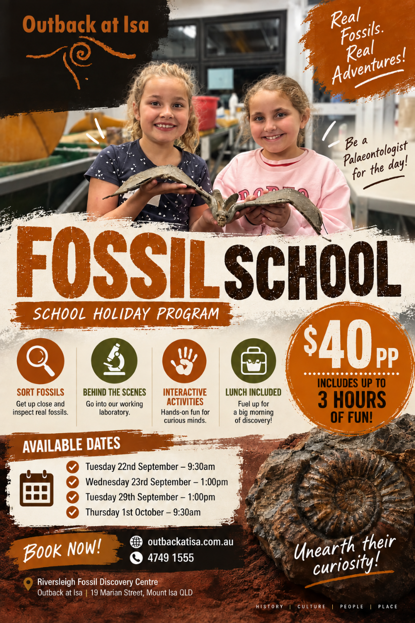 Fossil School Holiday Program - Riversleigh Fossil Discovery Centre & Laboratory