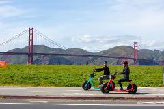 Early Bird Special: Electric Fat Tire Scooter rental with GPS Guided Sightseeing Tour to the Golden Gate Bridge