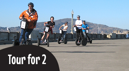 Gift Certificate: 2 Guests Private Segway Tour: Wharf & Hills of San Francisco or Golden Gate Park