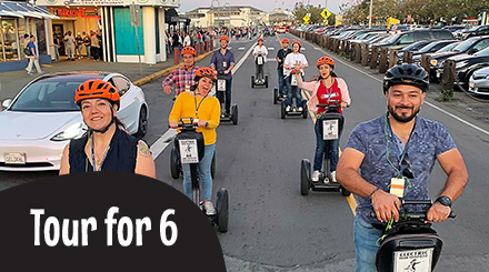 ON SALE Gift Certificate: 6 Guests Private Segway Tour: Wharf & Hills of San Francisco or Golden Gate Park