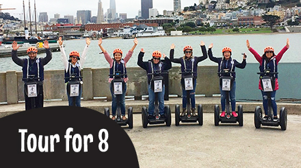 Gift Certificate: 8 Guests Private Segway Tour: Wharf & Hills of San Francisco or Golden Gate Park