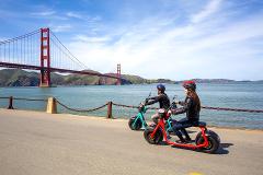 Electric Fat Tire Scooter rental with GPS Guided Sightseeing Tour to the Golden Gate Bridge
