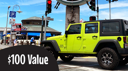 $100.00 Value Gift Certificate Private Jeep Tours 