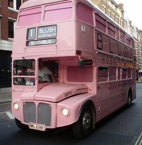 High Tea on our Blush Pink Double Decker Bus