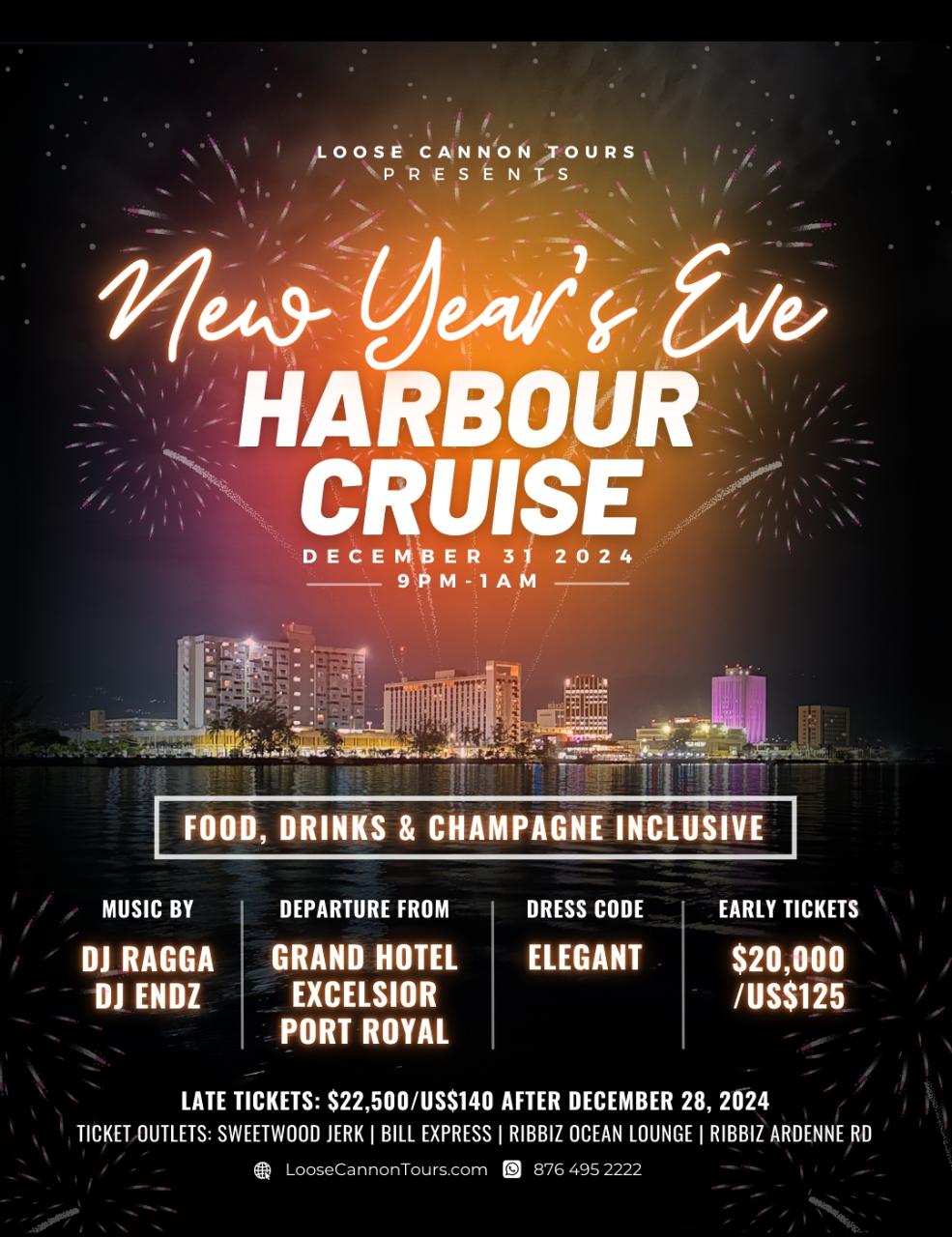 New Year's Eve "2025 Cruise" on Loose Cannon - LATE TICKET