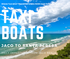 Taxi Boat Bohio Hotel Jaco to Santa Teresa