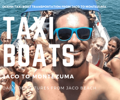 Taxi Boat Club del Sol Hotel Jaco to Montezuma