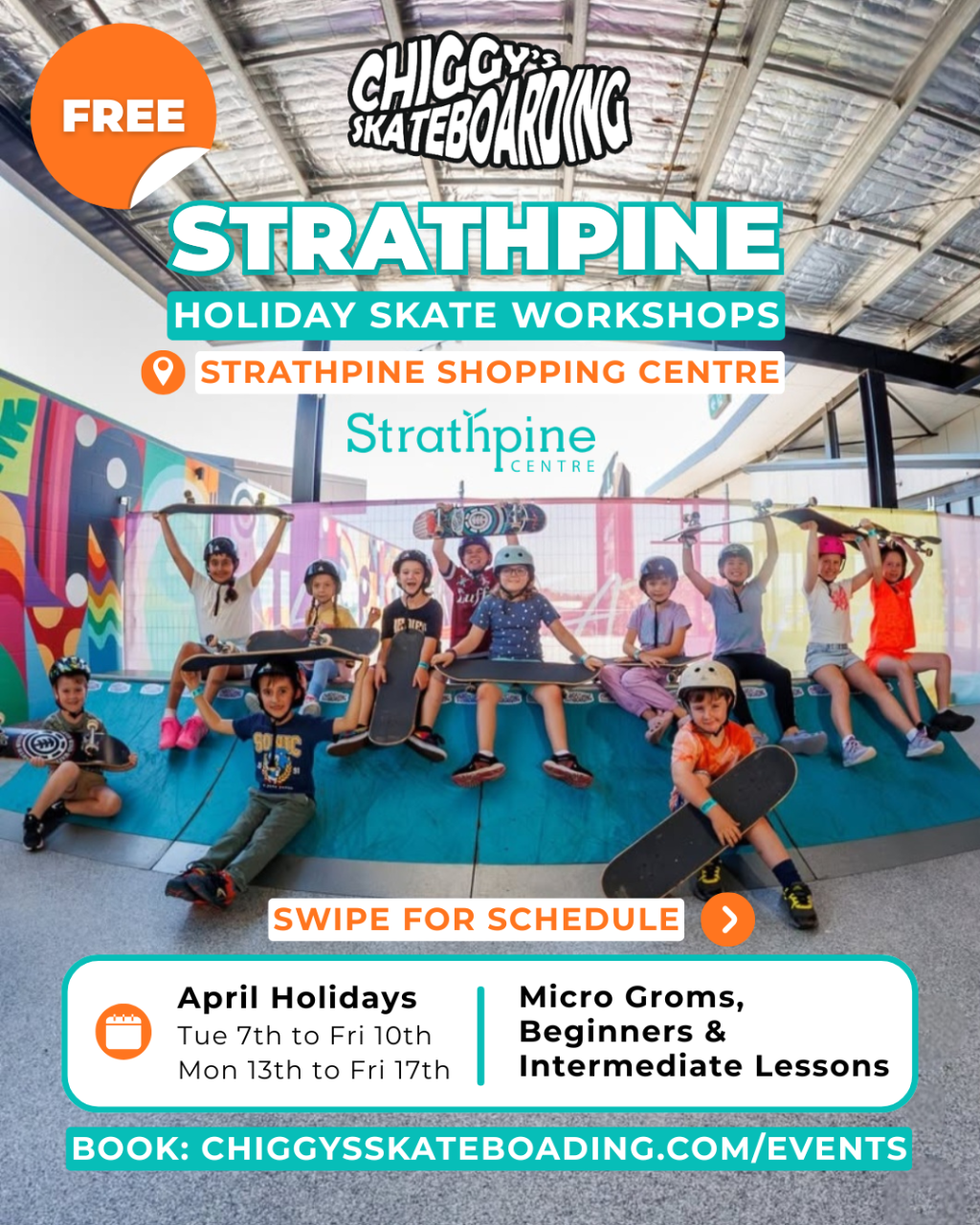 Strathpine Shopping Centre Free Holiday Skate Workshops