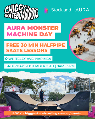 Aura Monster Machine Day - FREE Halfpipe Skate Lessons