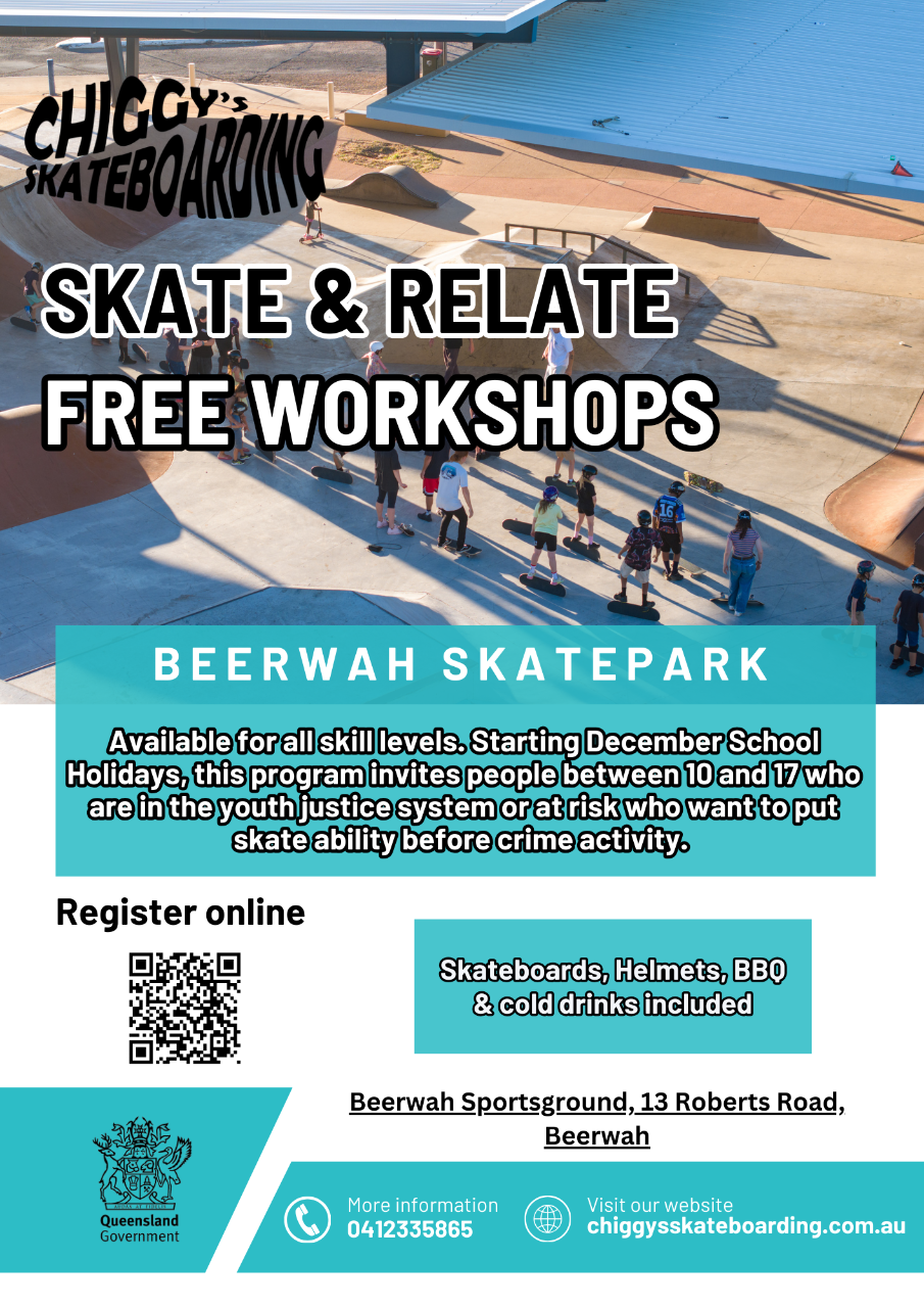 SkateRelate - Beerwah Free Skateboarding Workshops