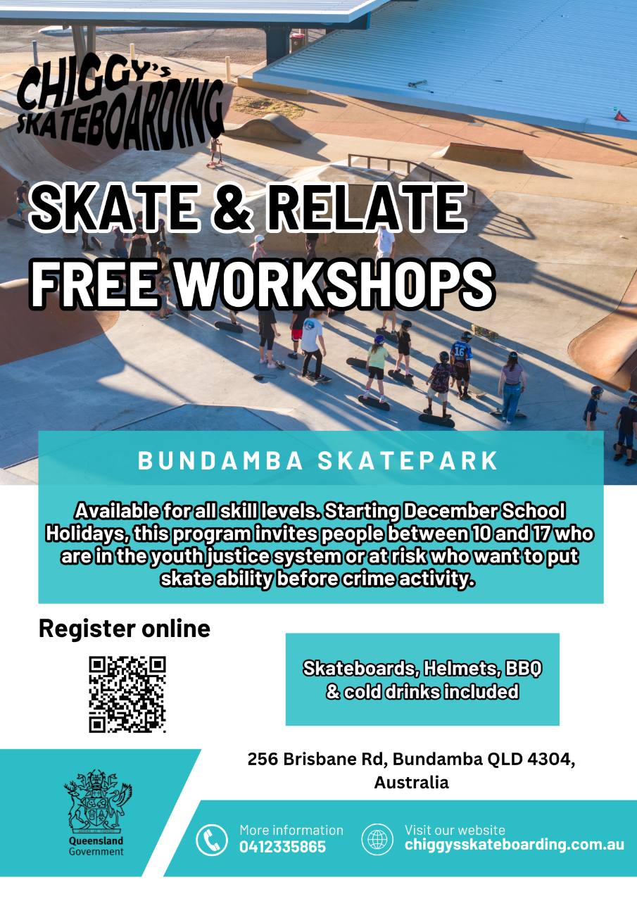 SkateRelate - Bundamba Free Skateboarding Workshops