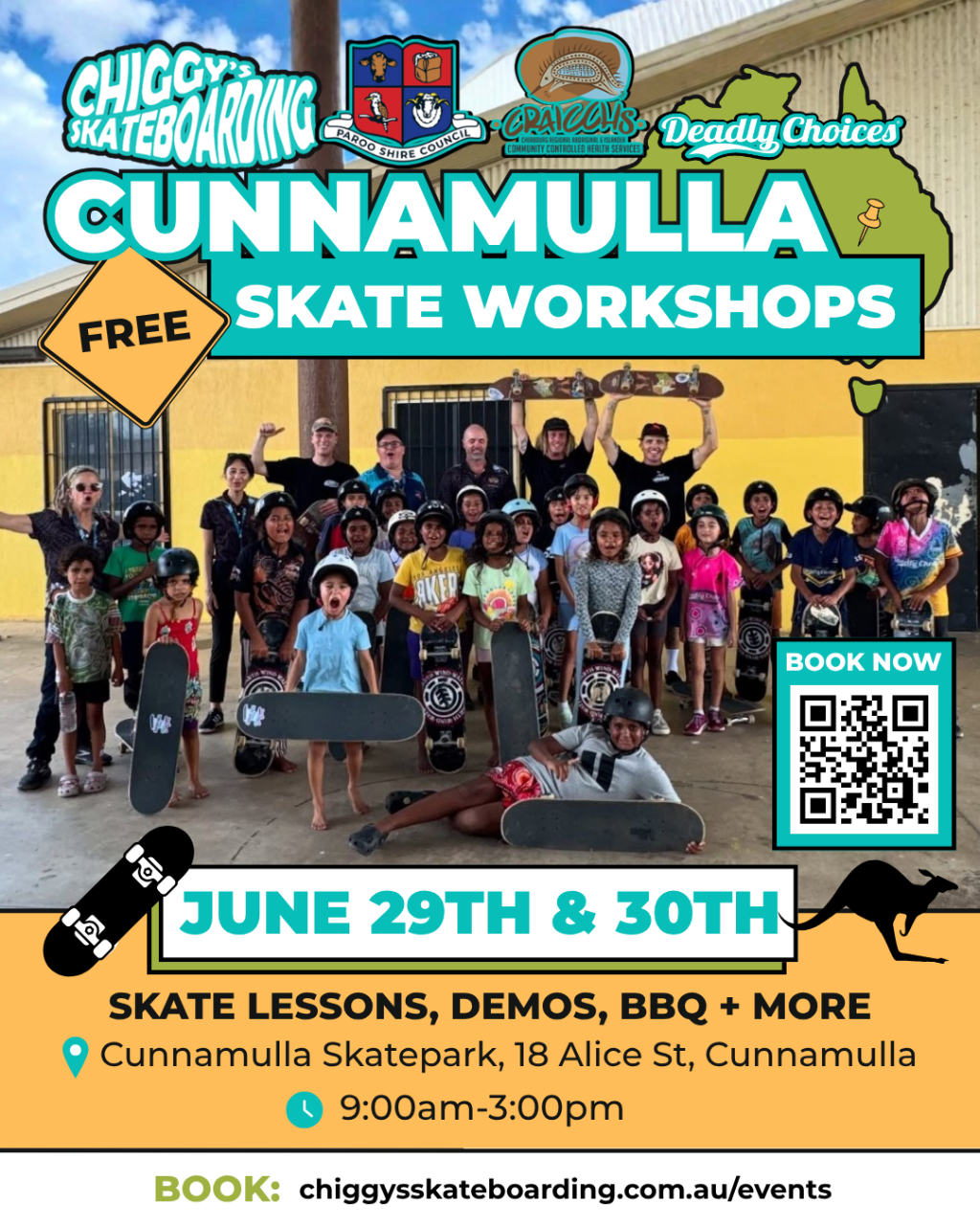Cunnamulla - Free Skateboarding Workshops
