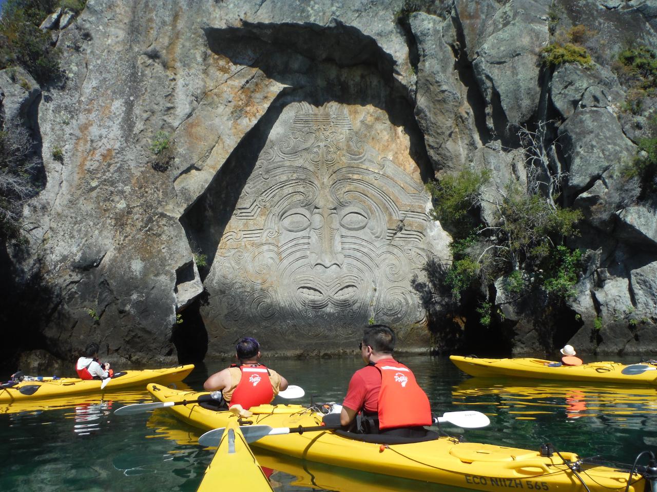 SPECIAL $400 - Group of 4 - Half Day Kayaking - Maori Rock Carvings Adventure